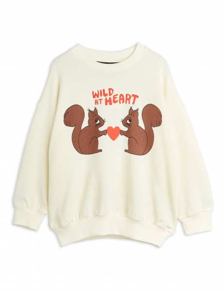 MINI RODINI Sweatshirt "wild at heart" - white